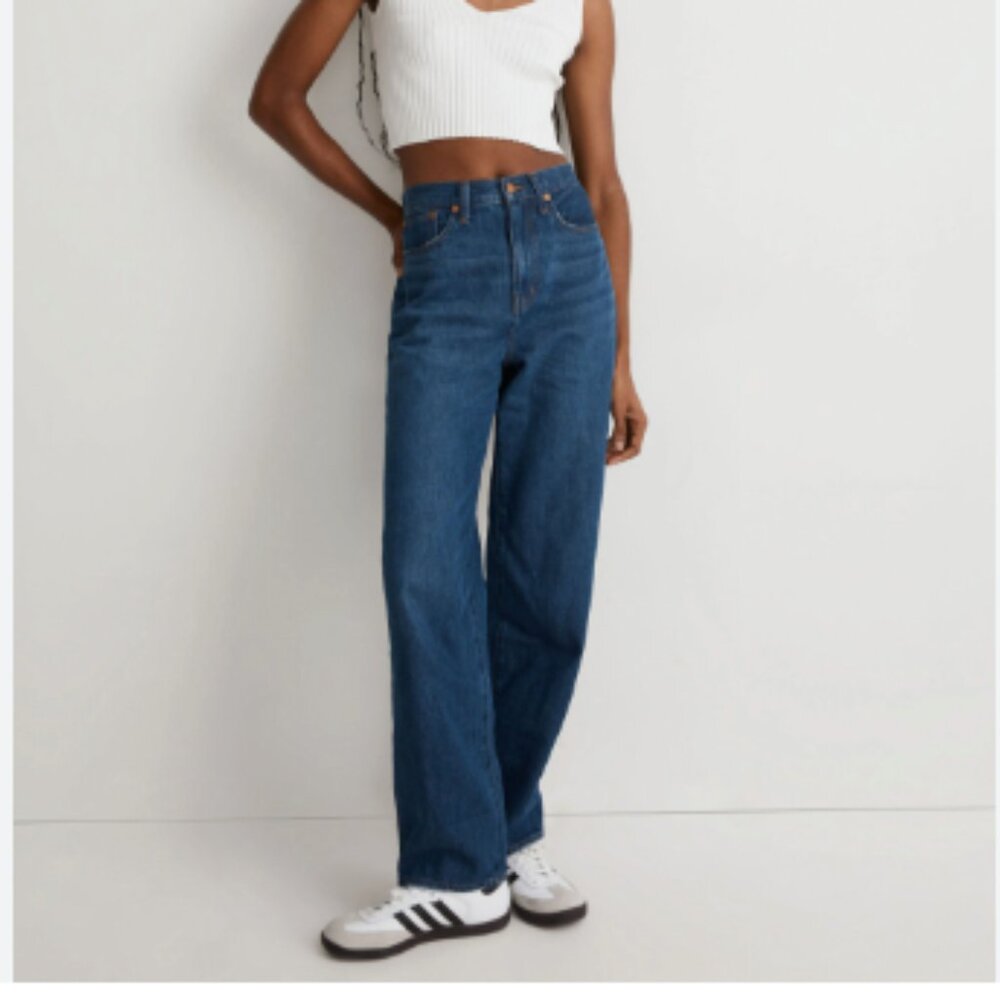 Madewell Baggy Straight Jeans NWT Dark Wash High Rise